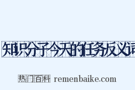 知识分子今天的任务反义词是什么意思的图片